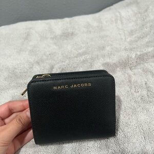 Marc Jacobs Black Wallet with Gold Accents